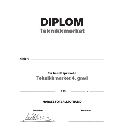 Teknikkmerke (sølv) - Diplom